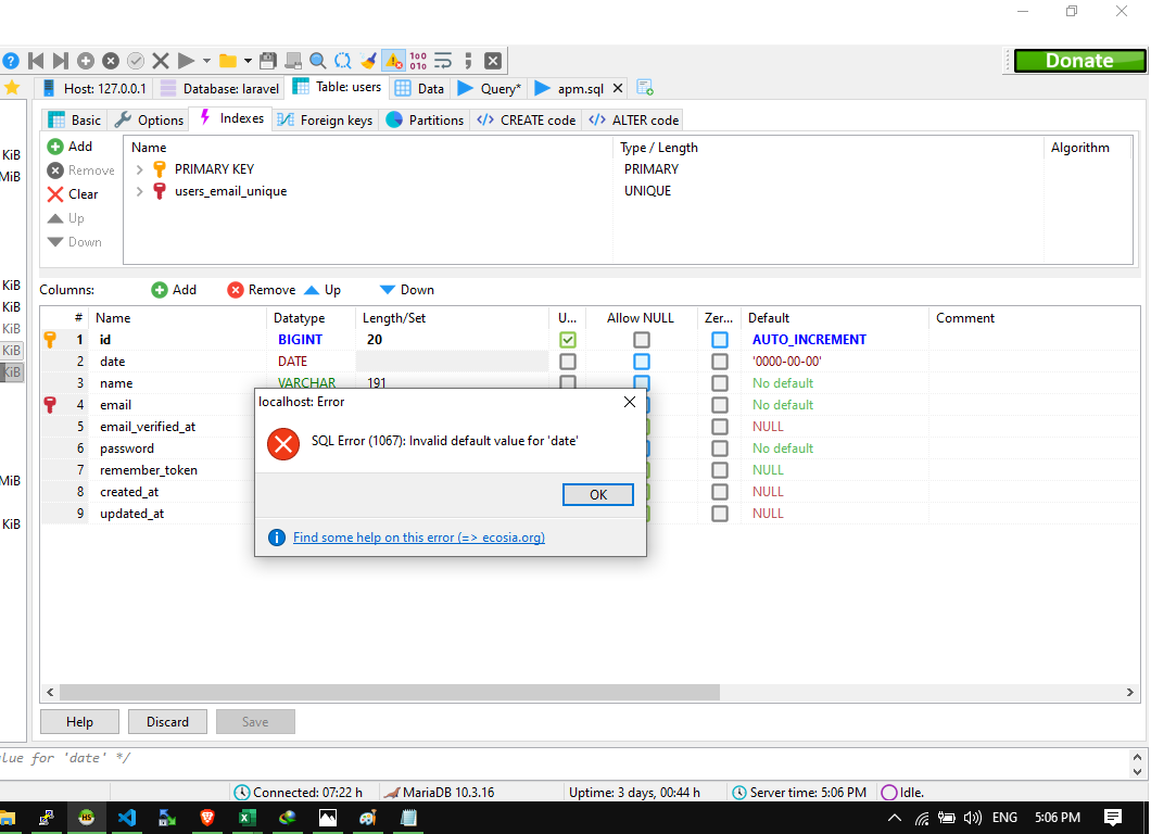 Invalid value type. SQL Server default value. Alter Table SQL. MYSQL default value. How to Set default value in SQL.