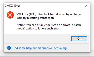 Deadlock Found When Trying To Get Lock Try Restarting Transaction Mysql